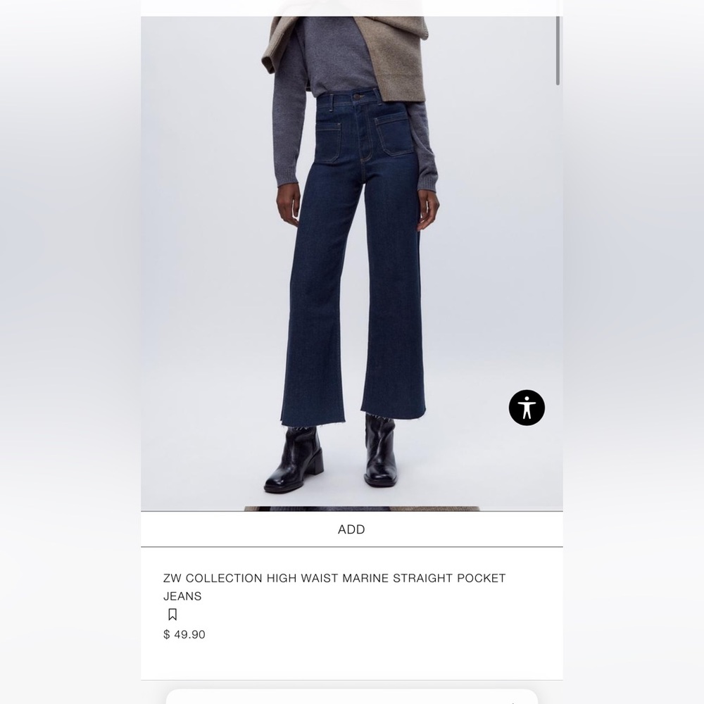 Zara Marine Straight Jean